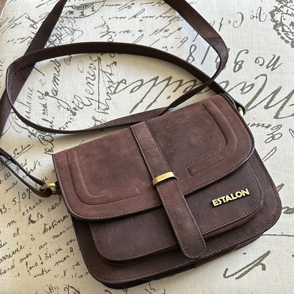 Estalon Dark Brown Crossbody Bag